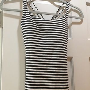 LuLuLemon striped workout top